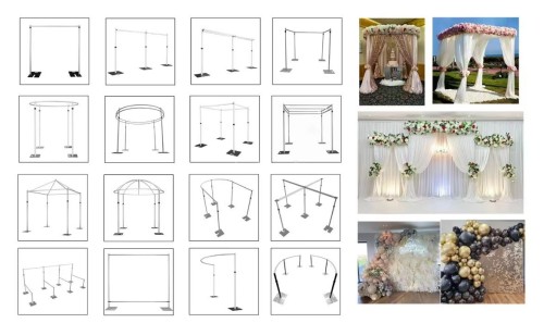 Adjustable Wedding Backdrop Luxury Pipe and Drape Stands Backdrop Event Wedding