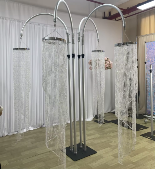 Aluminum Adjustable Wedding Chandelier Backdrop Stand Pipe and Drape
