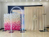 Aluminum Adjustable Wedding Chandelier Backdrop Stand Pipe and Drape