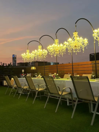 Aluminum Adjustable Wedding Chandelier Backdrop Stand Pipe and Drape