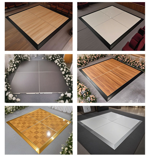Portable High Gloss White Dance Floor Seamless Wedding Wooden Dance Floor