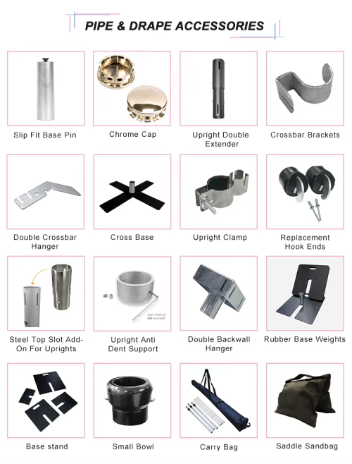 Adjustable Wedding Backdrop Luxury Pipe and Drape Stands Backdrop Event Wedding