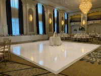 Portable High Gloss White Dance Floor Seamless Wedding Wooden Dance Floor