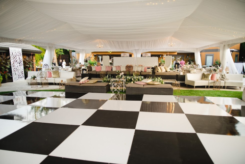 Portable High Gloss White Dance Floor Seamless Wedding Wooden Dance Floor